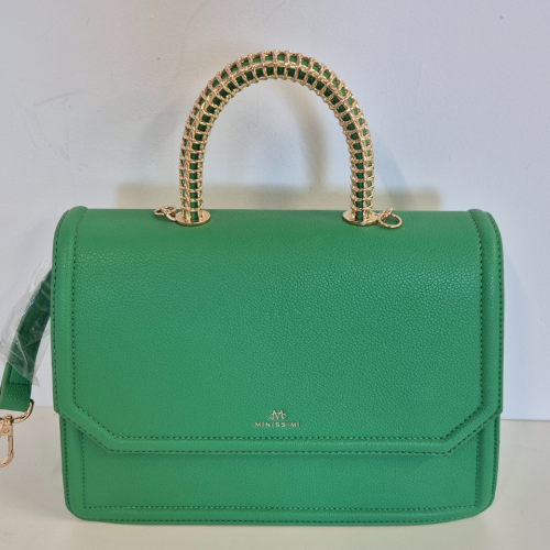 Borsa a mano con tracolla rimovibile Debbie col. Verde Brillante
