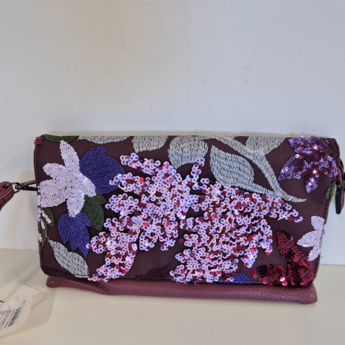 Borsa Pochette Con Pailettes col. Viola