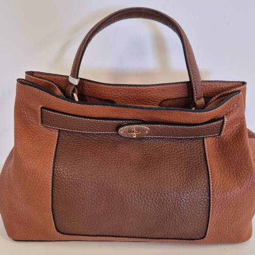 Borsa a mano e tracolla capiente Melissa col. Marrone